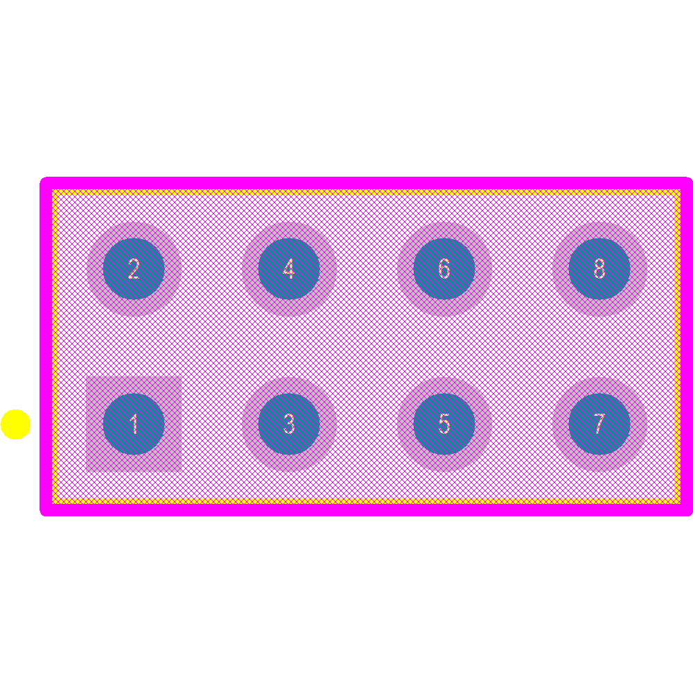 HTSW-104-07-G-D Footprint - Samtec