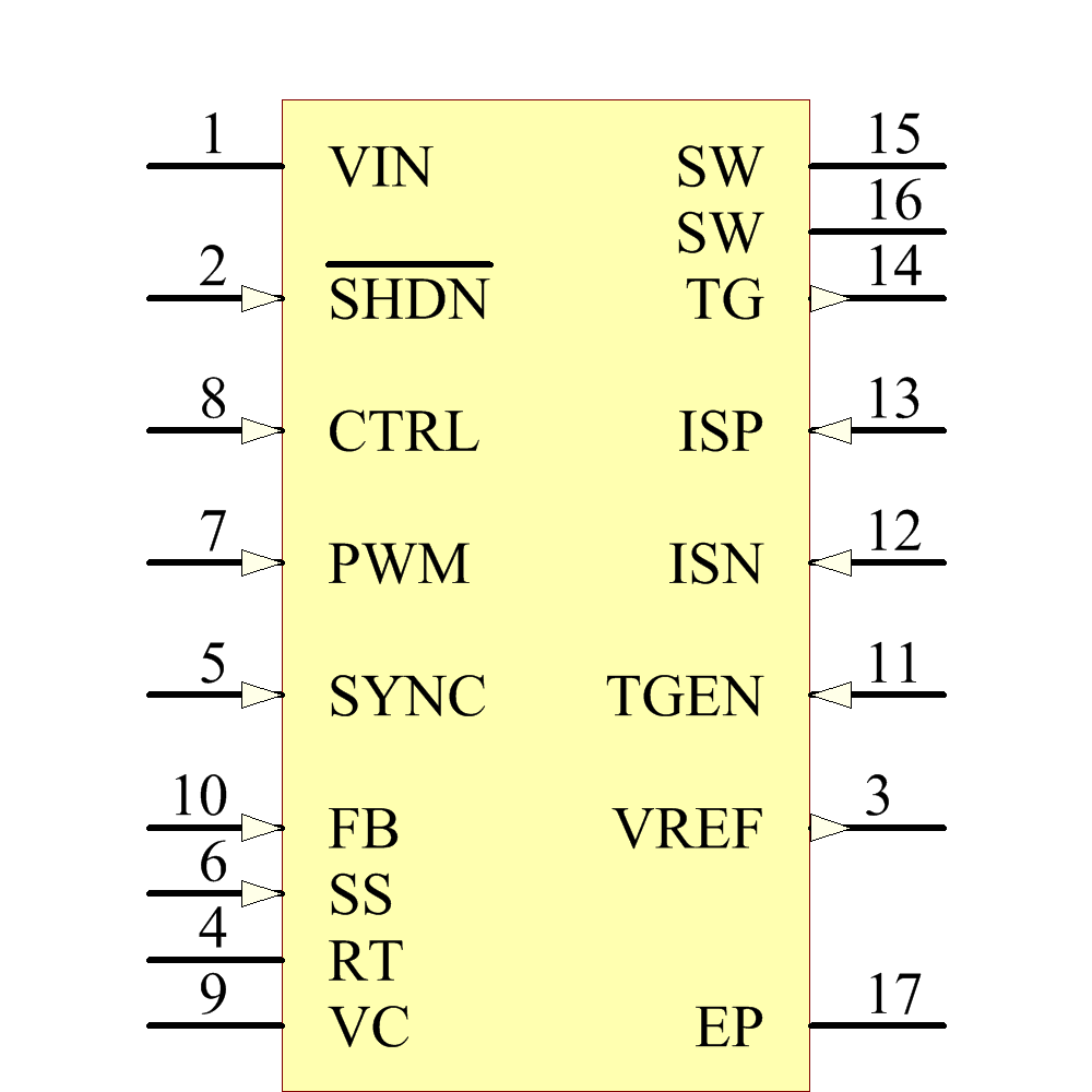 LT3517IFE Symbol - Analog Devices / Linear Technology