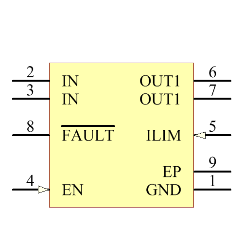 TPS2557DRBT Symbol - Texas Instruments