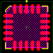 SNJ54LS11FK Footprint - Texas Instruments