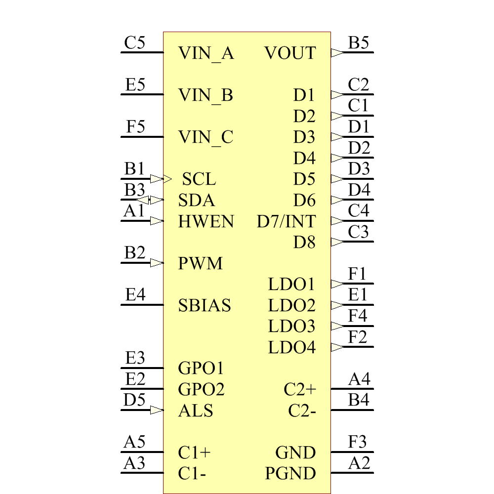 LM3537TME/NOPB Symbol - Texas Instruments