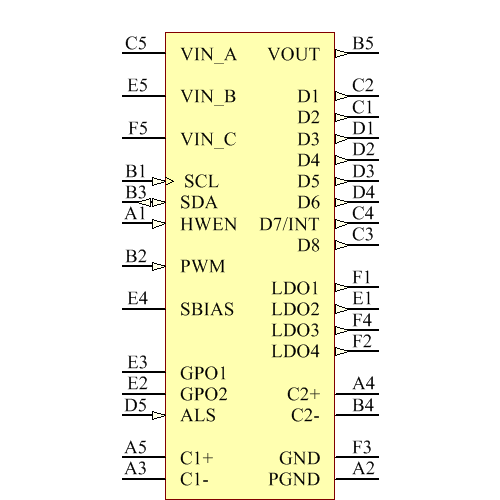 LM3537TME/NOPB Symbol - Texas Instruments