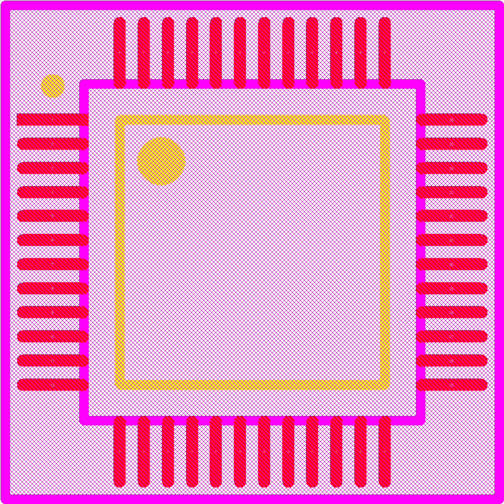 ATSAMD21G18A-AFT Footprint - Microchip