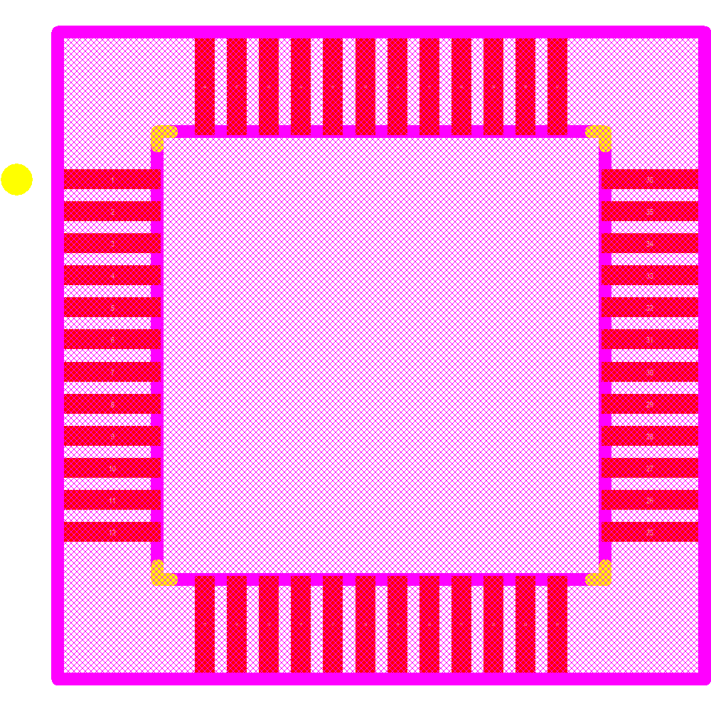 ATSAMD21G18A-AFT Footprint - Microchip