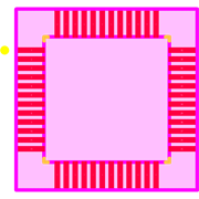 ATSAMD21G18A-AFT Footprint - Microchip