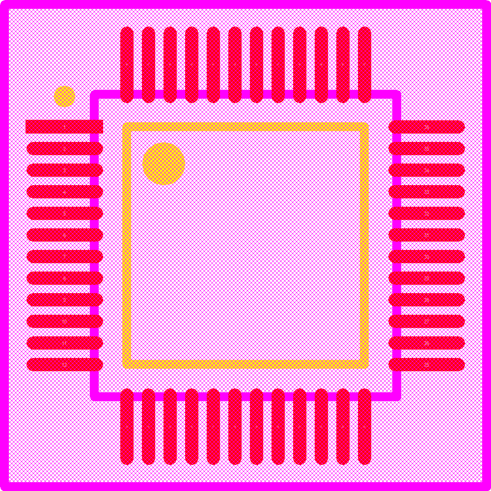 ATSAMD21G18A-AFT Footprint - Microchip