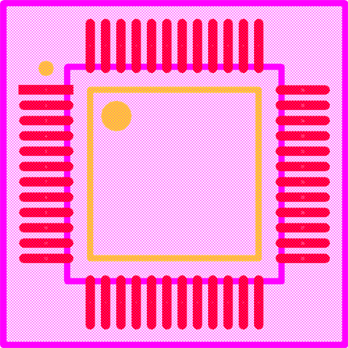 ATSAMD21G18A-AFT Footprint - Microchip