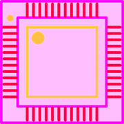 ATSAMD21G18A-AFT Footprint - Microchip
