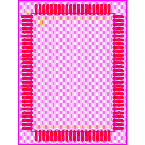 CY7C1373KV33-133AXI Footprint - Infineon