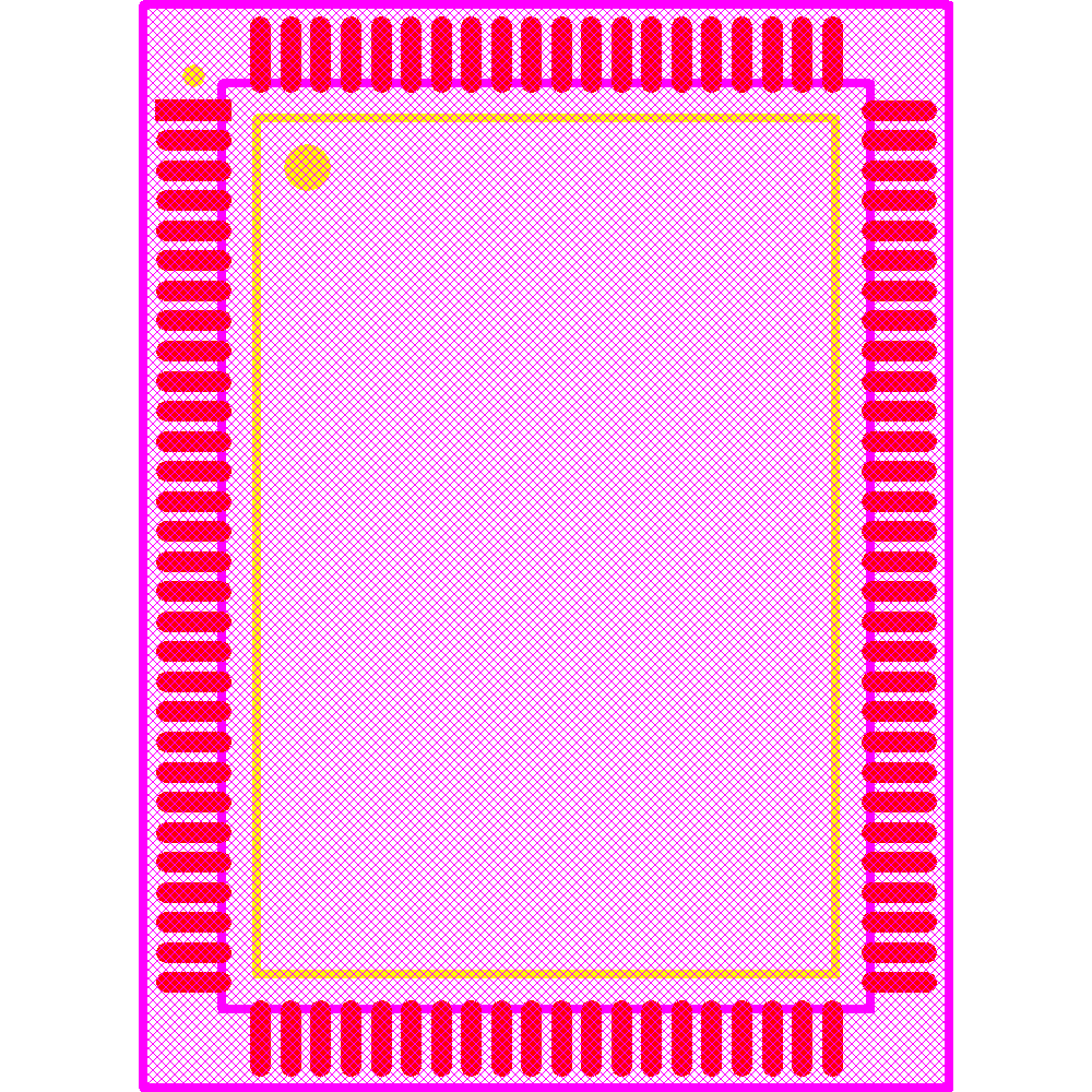CY7C1373KV33-133AXI Footprint - Infineon