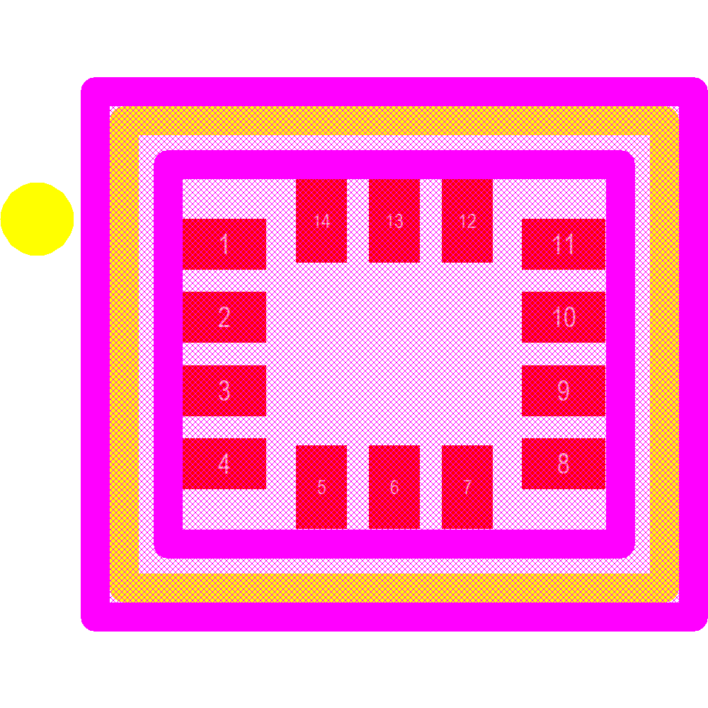 LSM6DSRXTR Footprint - STMicroelectronics