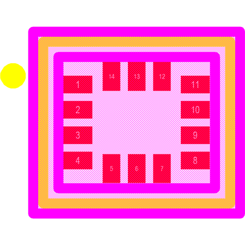 LSM6DSRXTR Footprint - STMicroelectronics