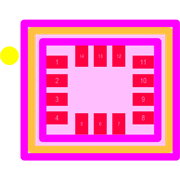 LSM6DSRXTR Footprint - STMicroelectronics