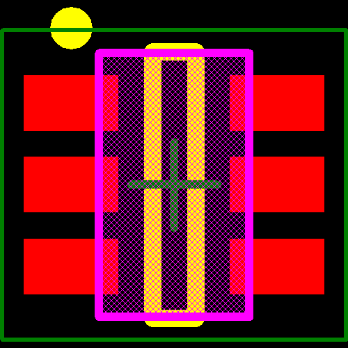 LM2840YQMK/NOPB Footprint - Texas Instruments