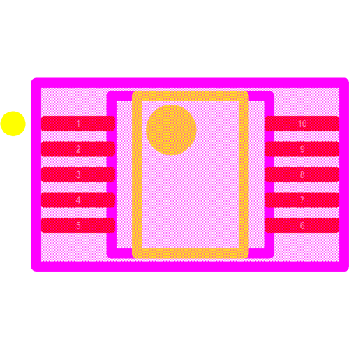 TPS2490DGS Footprint - Texas Instruments