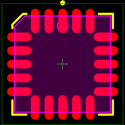 SNJ54LS174FK Footprint - Texas Instruments