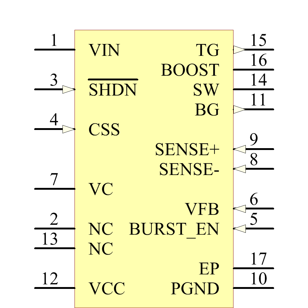 LT3800EFE Symbol - Analog Devices / Linear Technology