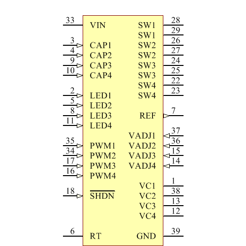 LT3476IUHF#PBF Symbol - Analog Devices