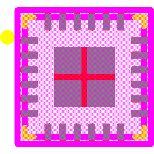 TLC59283RGER Footprint - Texas Instruments