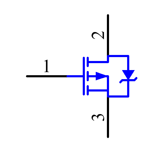 NTD25P03L1G Symbol - onsemi