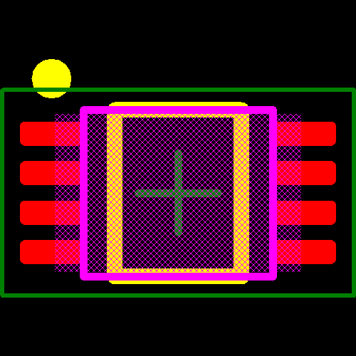 SN74LVC2G66DCUT Footprint - Texas Instruments