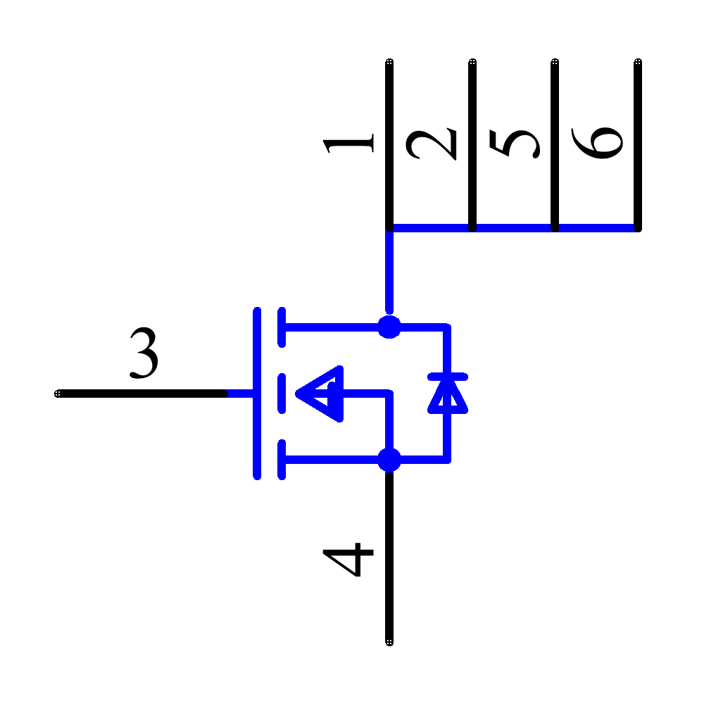 SI3440ADV-T1-GE3 Symbol - Vishay
