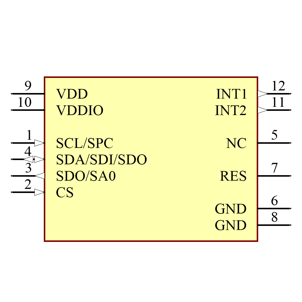 LIS2DTW12TR Symbol - STMicroelectronics