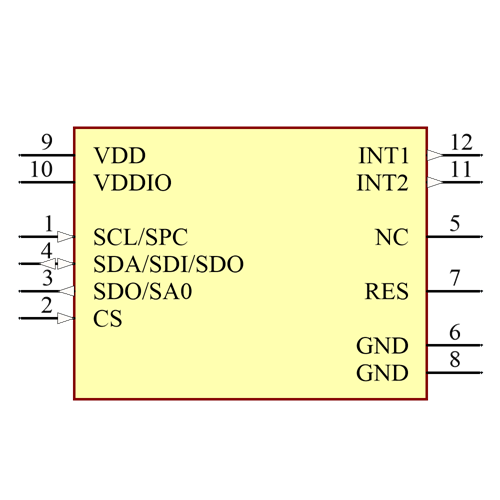 LIS2DTW12TR Symbol - STMicroelectronics