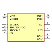 LIS2DTW12TR Symbol - STMicroelectronics