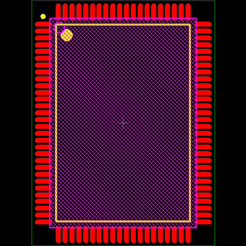 IS61NLP51236-250TQLI Footprint - ISSI