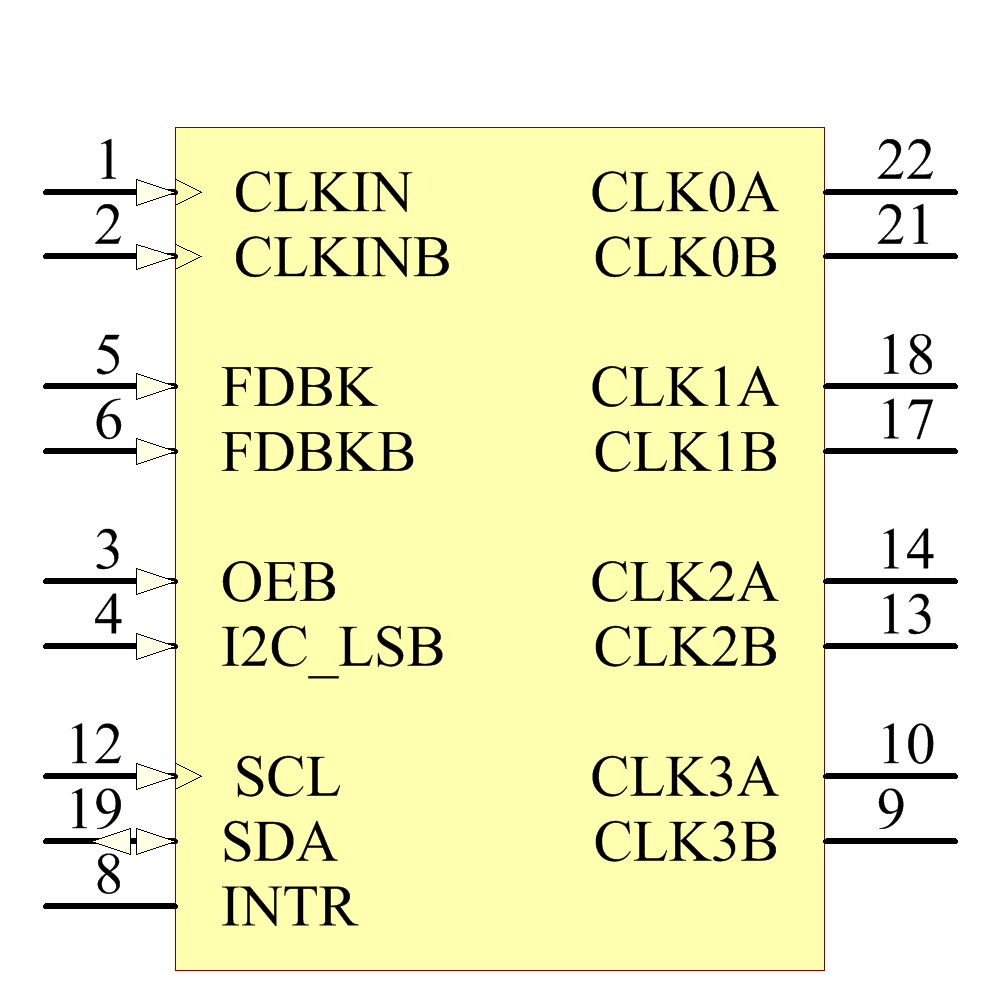 SI5338K-B-GM Symbol - Silicon Lab