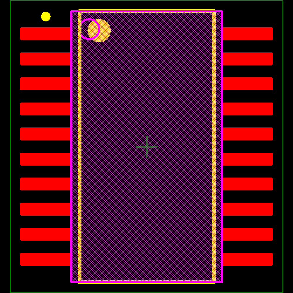 SNJ54AHC574W Footprint - Texas Instruments