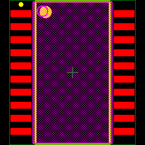 SNJ54AHC574W Footprint - Texas Instruments