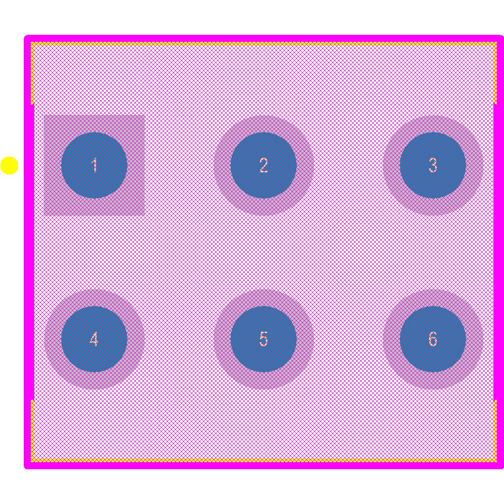 100DP1T2B3M2QEH Footprint - E-Switch