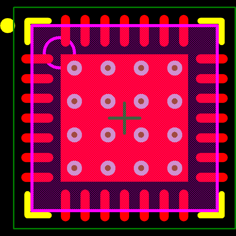 PIC16F627AT-I/ML Footprint - Microchip