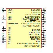PIC16F627AT-I/ML Symbol - Microchip