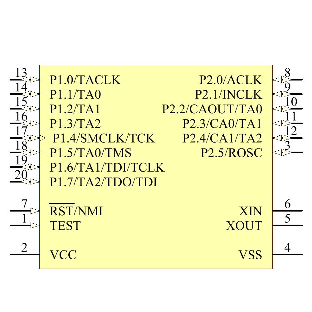 MSP430C1101IPW Symbol - Texas Instruments