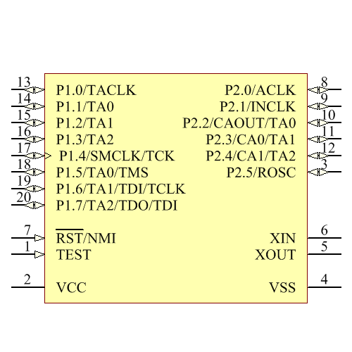 MSP430C1101IPW Symbol - Texas Instruments