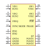 LTC3417AEFE-1#PBF Symbol - Analog Devices