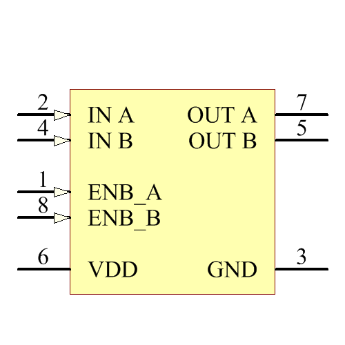 MCP14E7-E/P Symbol - Microchip