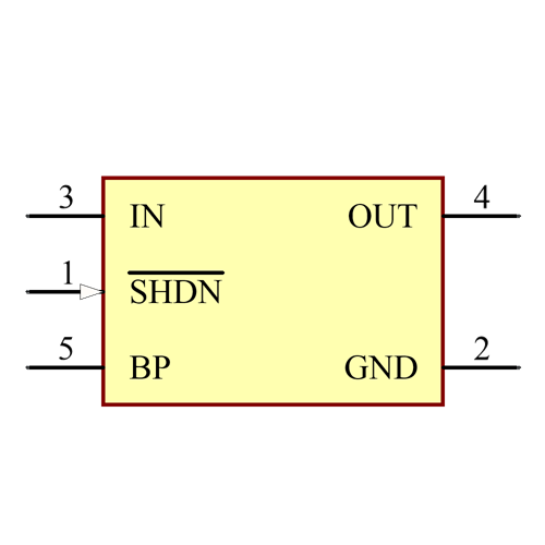 MAX8868EUK25+T Symbol - Analog Devices