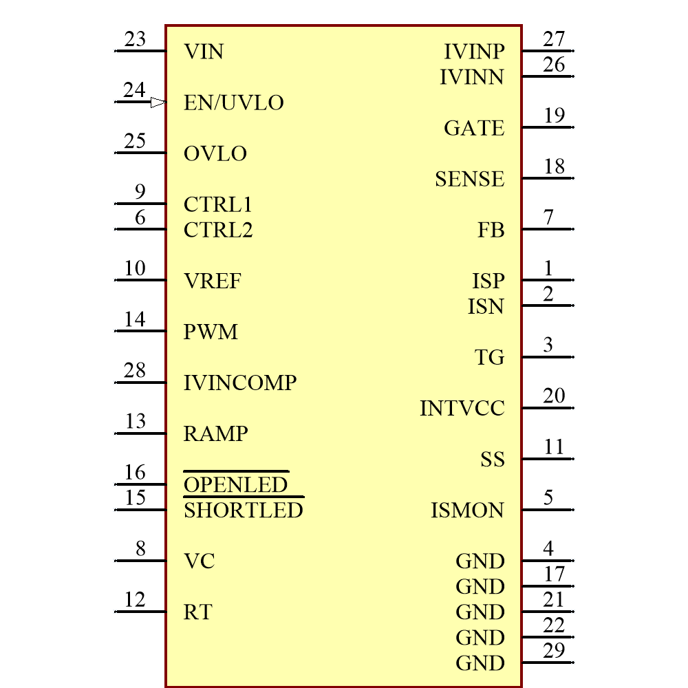 LT3795HFE#TRPBF Symbol - Analog Devices