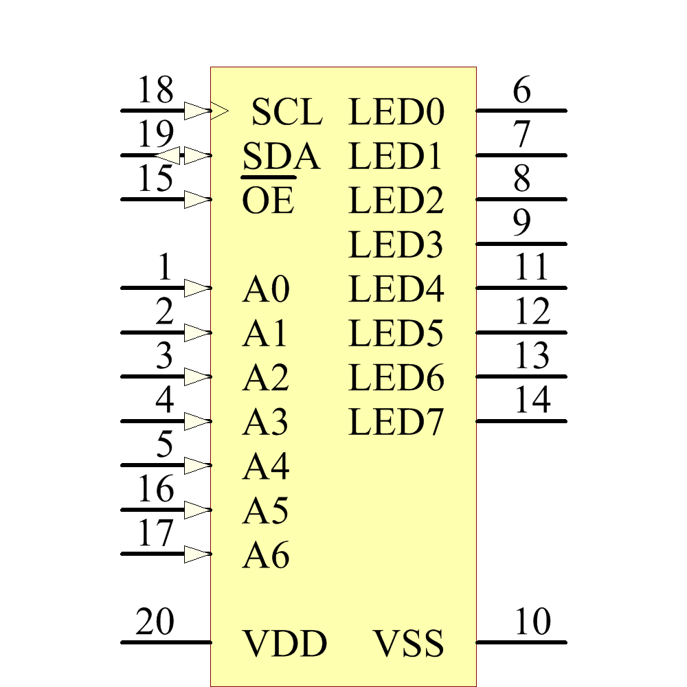 PCA9634PW,112 Symbol - NXP Semiconductors