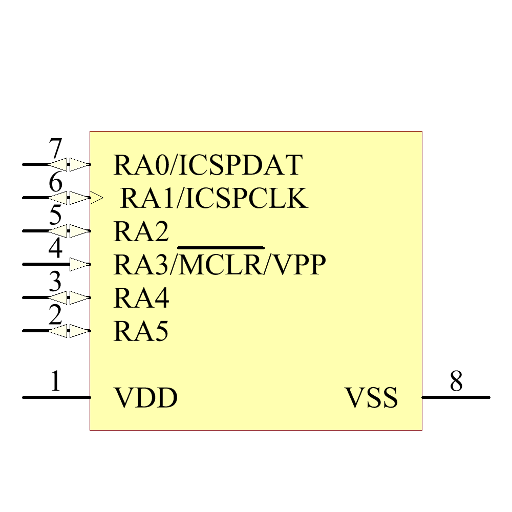 PIC12LF1840T-I/SN Symbol - Microchip