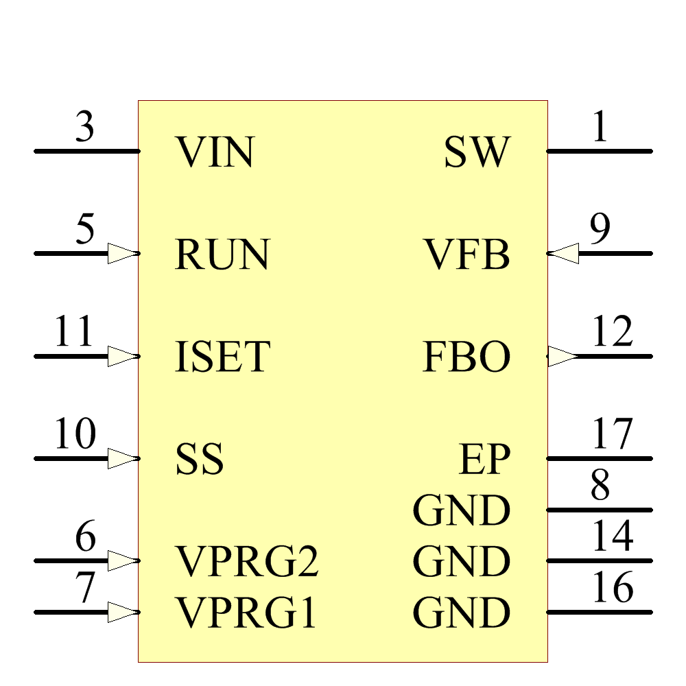 LTC3630IDHC#TRPBF Symbol - Analog Devices