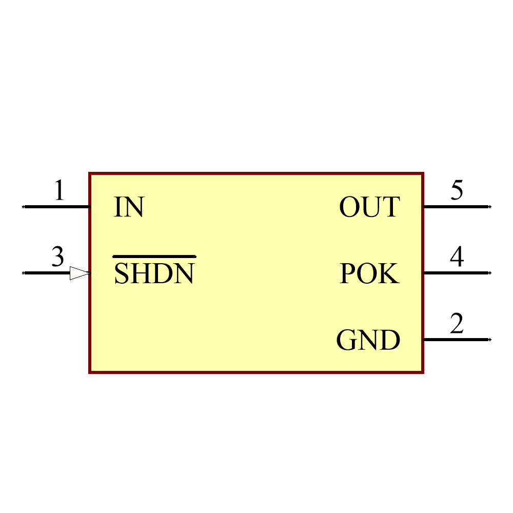 MAX8875EUK27+ Symbol - Analog Devices