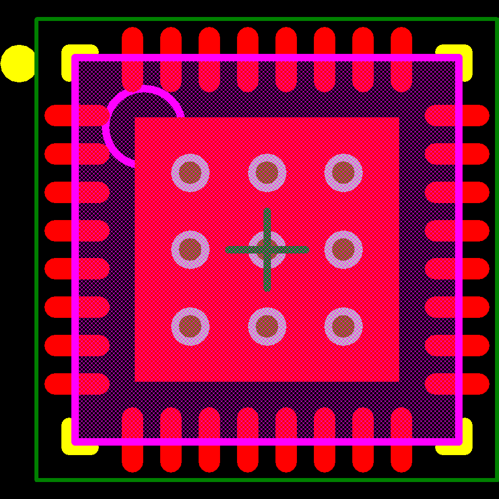 TLC5947RHBRG4 Footprint - Texas Instruments