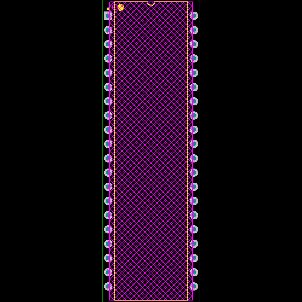 PIC16C74A-20E/P Footprint - Microchip