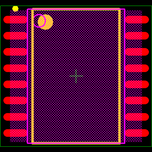 ISO7241MDWRG4 Footprint - Texas Instruments
