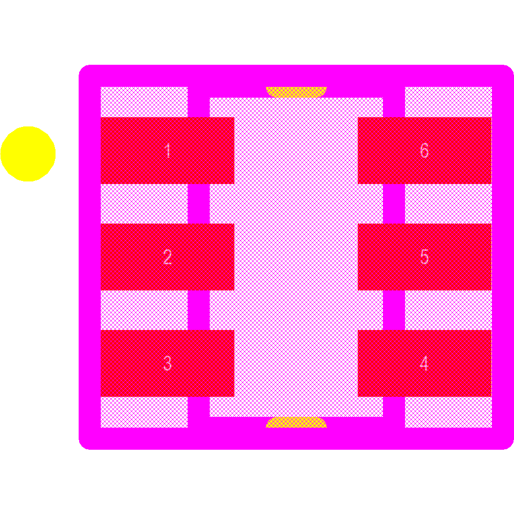 ESDA6V1BC6 Footprint - STMicroelectronics